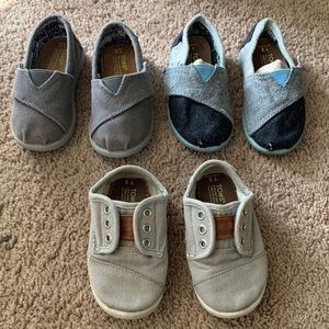 3 Pairs - Toms Toddler Shoe Bundle - Size 5